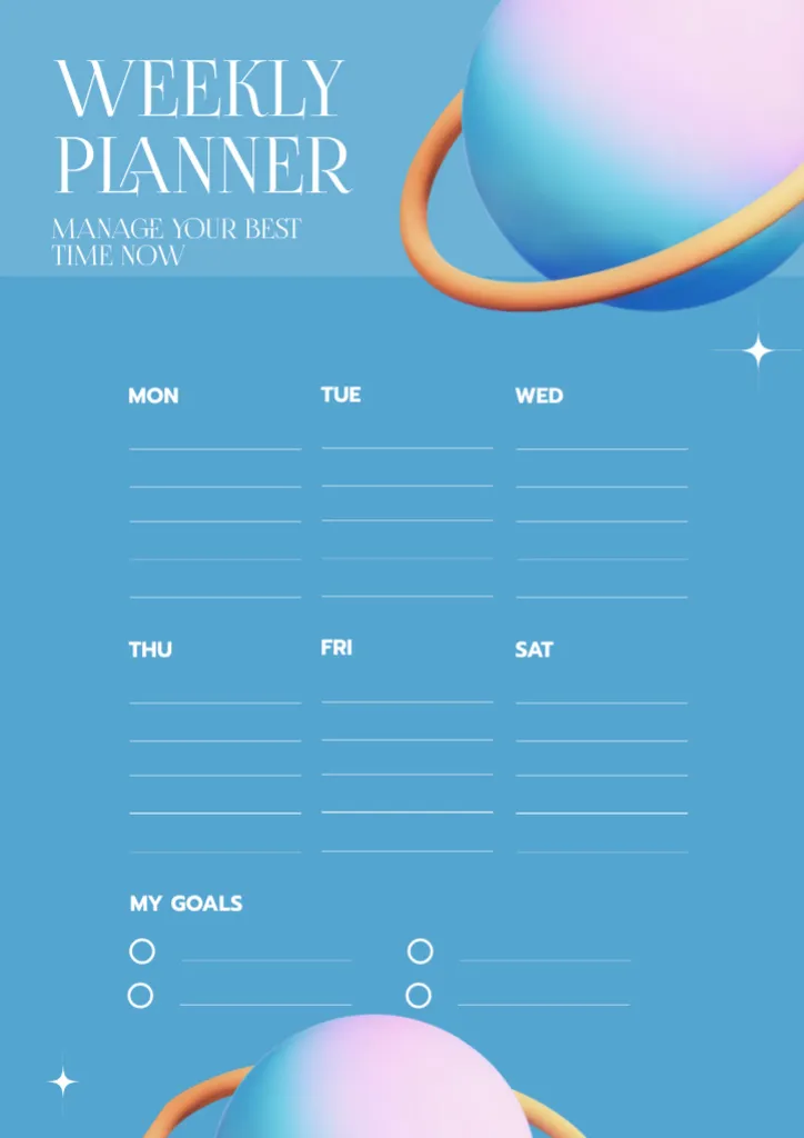 Free VistaCreate planner design template