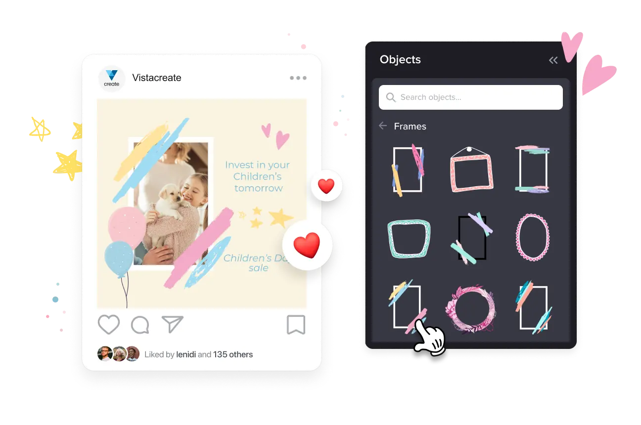 Add Frame to Video Online VistaCreate