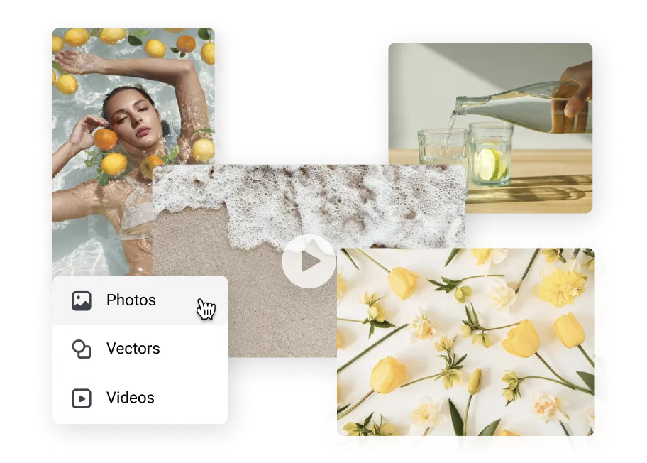 Images and templates for social media scheduler