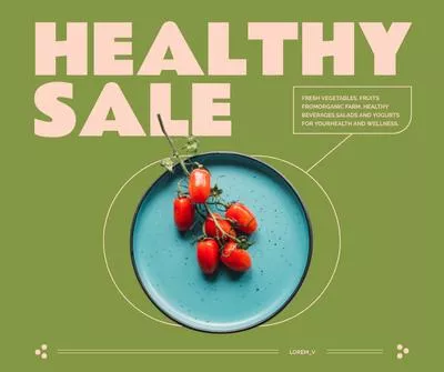 Healthy Food Sale with Tomatoes on Plate