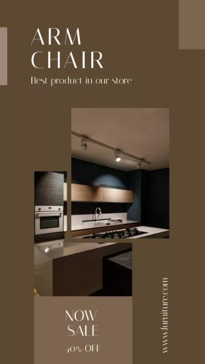 Sale Announcement with Stylish Kitchen