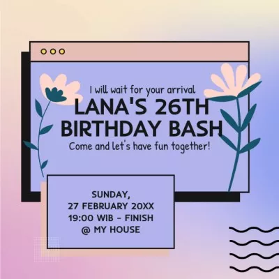 Birthday Party Invitation Card
