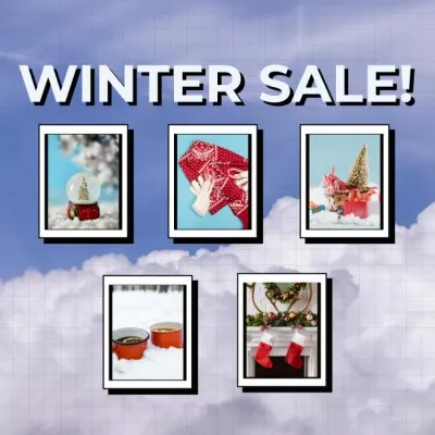 Winter Sale Announcement for Christmas Decor