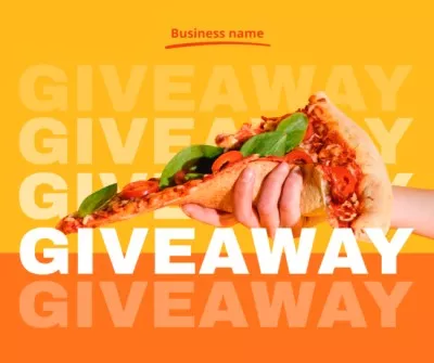 Giveaway Announcement with Delicious Pizza