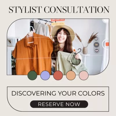Stylist Consultation Offer with Bright Colors Palette