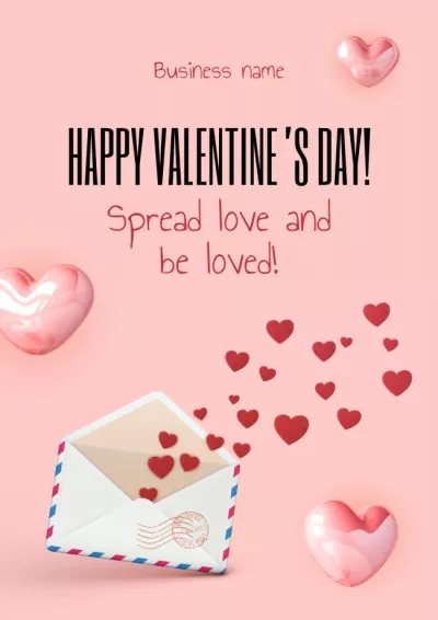 Cute Valentine's Phrase with Love Letter