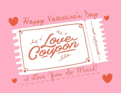 Congratulations on Valentine's Day with Love Coupon