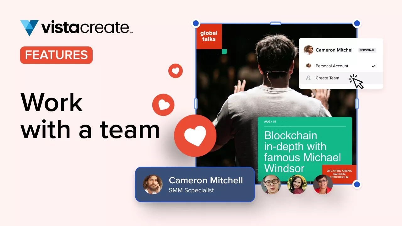 Learn how to work with a team in VistaCreate